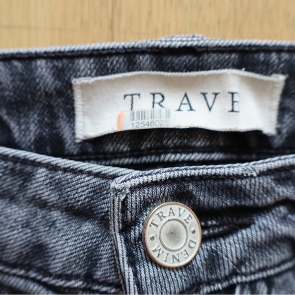 TRAVE Lawson Slim High-Rise Button Fly Jeans Black Charcoal - Picture 4 of 6